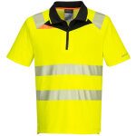 Polo haute visibilit� manches courtes dx4 jaune / noir m