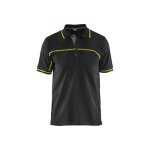 Polo de travail bicolore � manches courtes 3389 - noir et jaune fluo - xs blaklader