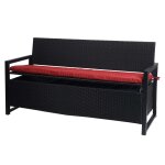 Poly - rattan banc 3 places hwc - f39, banc de jardin coffre, rangement coussin d'assise anthracite, ...