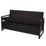Poly - rattan banc 3 places hwc - f39, banc de jardin coffre, rangement coussin d'assise brun, coussin ... Poly - rattan banc 3 places hwc - f39, banc de jardin coffre, rangement coussin d'assise brun, coussin ...