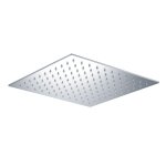 Pomme de douche fixe carree 20x20 cm en inox