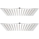 Pomme de douche plongeante 2 pcs 30x30 cm acier inoxydable Pomme de douche plongeante 2 pcs 30x30 cm acier inoxydable