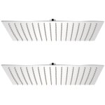 Pomme de douche plongeante 2 pcs acier inoxydable 30x40 cm