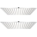 Pomme de douche plongeante 2 pcs acier inoxydable 40x40 cm Pomme de douche plongeante 2 pcs acier inoxydable 40x40 cm