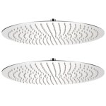 Pomme de douche plongeante 2 pcs acier inoxydable ø 50 cm Pomme de douche plongeante 2 pcs acier inoxydable ø 50 cm