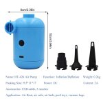 Pompe a air electrique usb portable 2 en 1, gonfleur d'anneau de natation, canap�, matelas, bateau gonflable ...