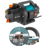 Pompe d'arrosage �lectrique gardena basic 3000 / 4 + tuyau 20 m et kit d'aspiration