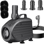 Pompe bassin 80w 4500l / h ultra - silencieuse - filtre intgr protection anti - brlure  sec et 3 ...