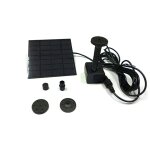 Pompe a eau a panneau solaire avec buses, fontaine de bain d'oiseaux pour etang, d�coration de jardin ...