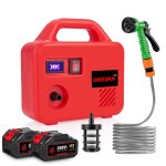 Pompe à eau sans fil , jardin pompe portable auto - amorçante avec tuyau 10m tuyau d'entrée d eau 3m ... Pompe à eau sans fil , jardin pompe portable auto - amorçante avec tuyau 10m tuyau d'entrée d eau 3m ...