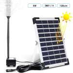 Pompe à eau solaire 2025, 5 w, 380 l, pour bassin de jardin Pompe à eau solaire 2025, 5 w, 380 l, pour bassin de jardin