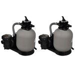 Pompes  filtre  sable 2 pcs 600 w 17000 l / h