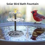 Pompe de fontaine solaire 4w pour bain d'oiseaux avec 9 buses, pompe de fontaine  eau  nergie solaire ...