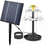 Pompe de fontaine solaire 7v 2, 5w 160l / h, pompe à eau solaire avec 9 buses, pour jardin, etang, piscine, ... Pompe de fontaine solaire 7v 2, 5w 160l / h, pompe à eau solaire avec 9 buses, pour jardin, etang, piscine, ...