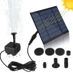 Pompe de fontaine solaire pour jardin, bassin et bain d'oiseaux - 6 buses, 200 l / h, hauteur de jet ...