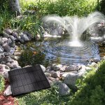 Pompe solaire de fontaine de bain d'oiseaux avec 6 buses, kit de pompe  eau solaire bricolage, conomie ...
