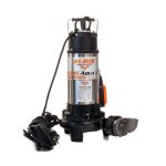 Pompe submersible 1300w eau sale � flotteur d�bit 18m3 / h d�charge 12m stator cuivre ruris aqua 35