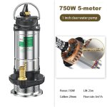 Pompe submersible en acier inoxydable 220v, pompage agricole, outils de jardin, drainage, irrigation, ...