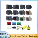 De ponçage avec support à crochet et boucle, papier de verre sec avec tampon de support à tige de 1 / ... De ponçage avec support à crochet et boucle, papier de verre sec avec tampon de support à tige de 1 / ...