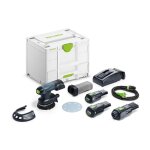 Ponceuse excentrique sans fil etsc 125 3, 0 i - set - festool - avec 2 batteries 18v 3. 0ah - chargeur ...