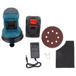 Ponceuse orbitale sans fil 125 mm avec batterie rechargeable, ponceuse à 3 vitesses Ponceuse orbitale sans fil 125 mm avec batterie rechargeable, ponceuse à 3 vitesses