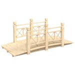Pont de jardin avec garde - corps 150x67x56cm bois massif �pic�a vidaxl vidaxl