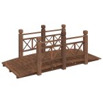 Pont de jardin avec garde - corps 150x67x56cm bois massif epic�a vidaxl vidaxl