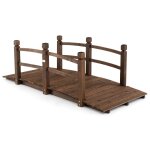 Pont de jardin en sapin carbonisé charge maximale 150 kg pont sur etang avec des garde - corps de sécurité ... Pont de jardin en sapin carbonisé charge maximale 150 kg pont sur etang avec des garde - corps de sécurité ...