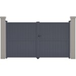 Portail aluminium maurice - 299. 5 x 155. 9 cm - gris