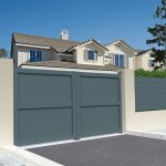 Portail battant plein l 4000 x h 1606 mm - blanc Portail battant plein l 4000 x h 1606 mm - blanc
