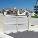 Portail battant plein l 4000 x h 1957 mm - blanc