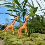 Portail de cerfs et girafe miniatures, 1 pi�ce, jolis animaux pour la d�coration de la maison et du jardin, ...