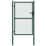 Portail de clôture acier 100x125 cm vert Portail de clôture acier 100x125 cm vert