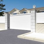 Portail coulissant plein l 3500 x h 1843 mm - blanc