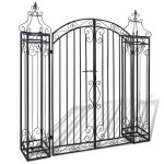 Portail de jardin ornemental fer forg 122x20, 5x134 cm