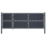Portail de jardin acier 350 x 125 cm anthracite