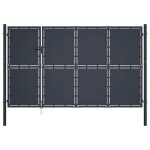 Portail de jardin acier 350 x 150 cm anthracite