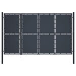 Portail de jardin acier 350 x 175 cm anthracite