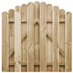 Portail de jardin bois pin impr�gn� 100x100 cm design d'arche