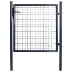 Portail en maille de jardin acier galvanis 85, 5 x 100 cm gris