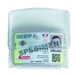 Porte badge adh�sif - universel - pour casque de chantier taliaplast