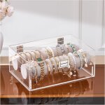 Porte bracelet acrylique a 2 niveaux, bote rangement bracelet montre, avec un tiroir, anti poussire ...