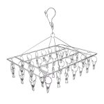 Porte - chaussettes en acier inoxydable avec 36 pinces coupe - vent en acier inoxydable pour suspendre ...