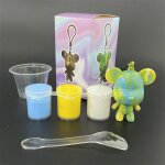 Porte - cls figurine d'ours en vinyle pour enfants, sculpture faite  la main, graffiti, bricolage, ...