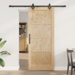 Porte coulissante vidaxl avec kit de quincaillerie 83x202 cm bois massif en pin, porte intrieure 'orkdal'83x2 ...