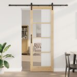 Porte coulissante vidaxl avec quincaillerie 'orkdal'83x232 cm, porte intrieure vidaxl avec fentre 'orkdal'83 ...