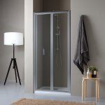 Porte de douche en niche 85cm ouverture pliante soffio