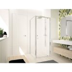 Porte de douche pivotante 84 - 90 cm avec verre transparent ocean g novellini