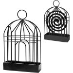 Porte - encens anti - moustiques vintage en fer (noir), porte - encens anti - moustiques en spirale pour ...