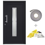 Porte d'entre principale anthracite 108x208 cm